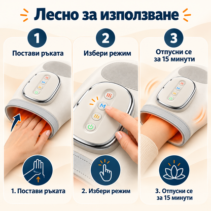 BODYFIX HandRelief™ – безжичен масажор за ръце с компресия и подгряване